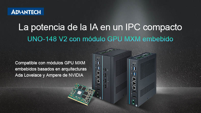 Advantech presenta el ordenador edge industrial para carril DIN UNO-148 V2 con capacidades IA avanzadas
